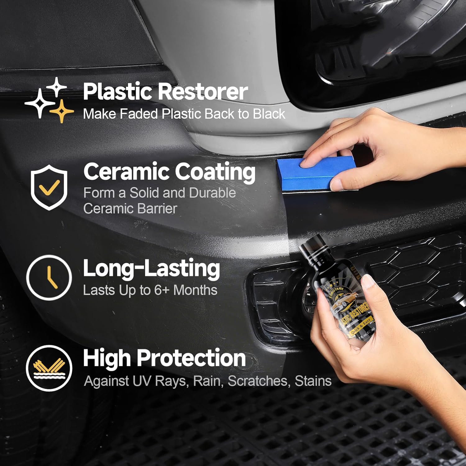 Pengkilap Plastik Mobil, Pemul - Trim Restorer Plastic ulasan dan harga