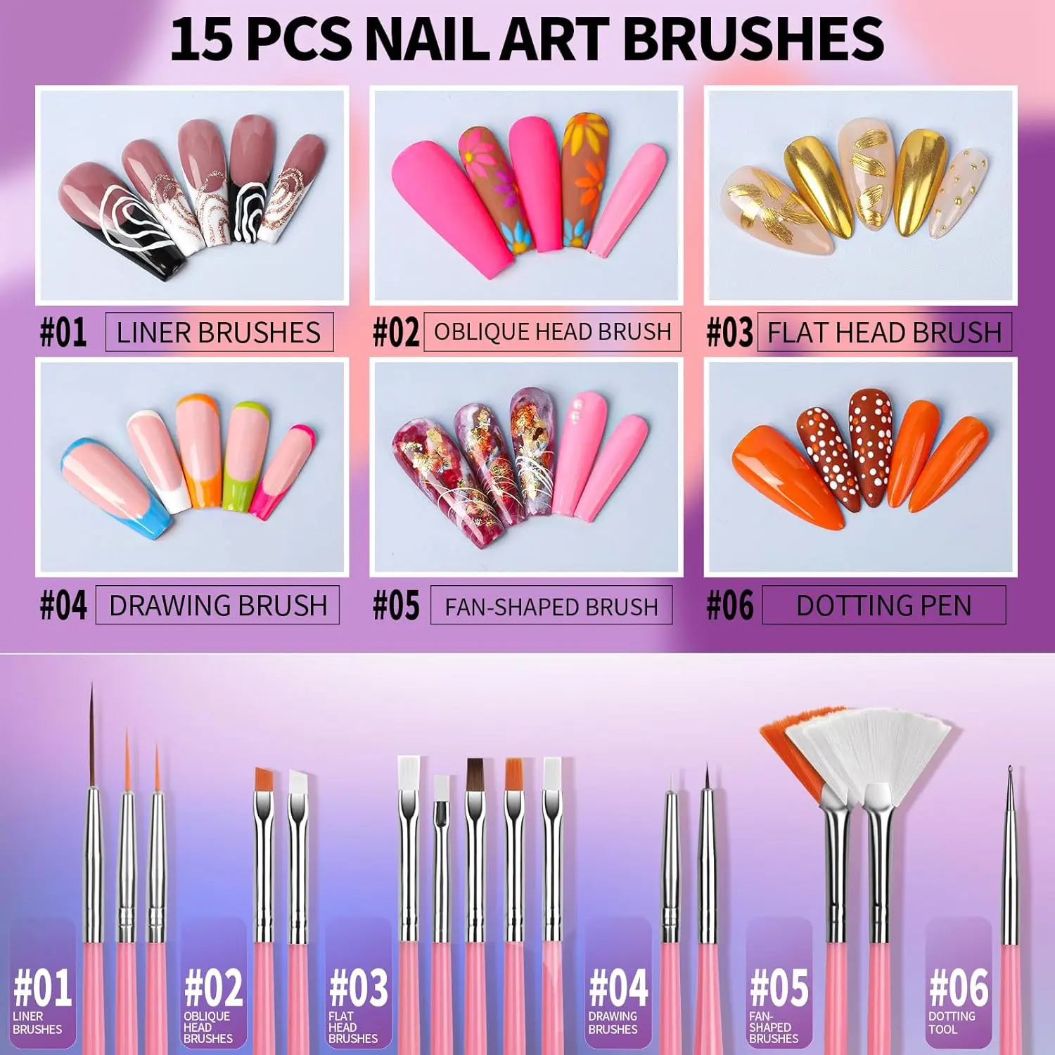 Set Kuas Kuku 25 Buah – Detail - Detailing Brush Set ulasan dan harga