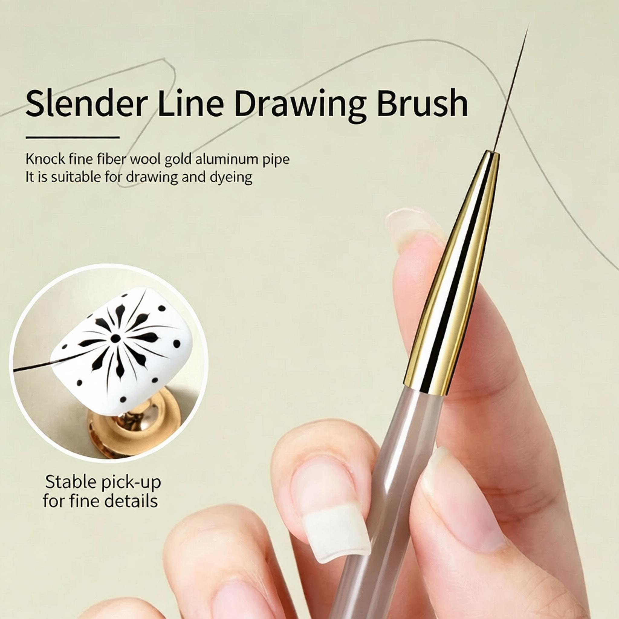 1/2/5Pcs Set Kuas Liner Nail A - Detailing Brush Set ulasan dan harga